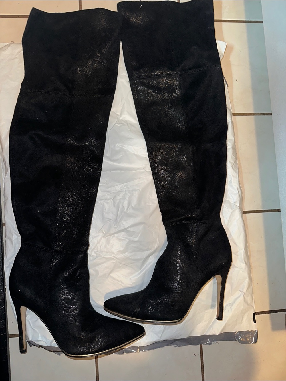 Guess Black Over-the-Knee Stiletto Boots - Classic Women's Fashion sz 7.5